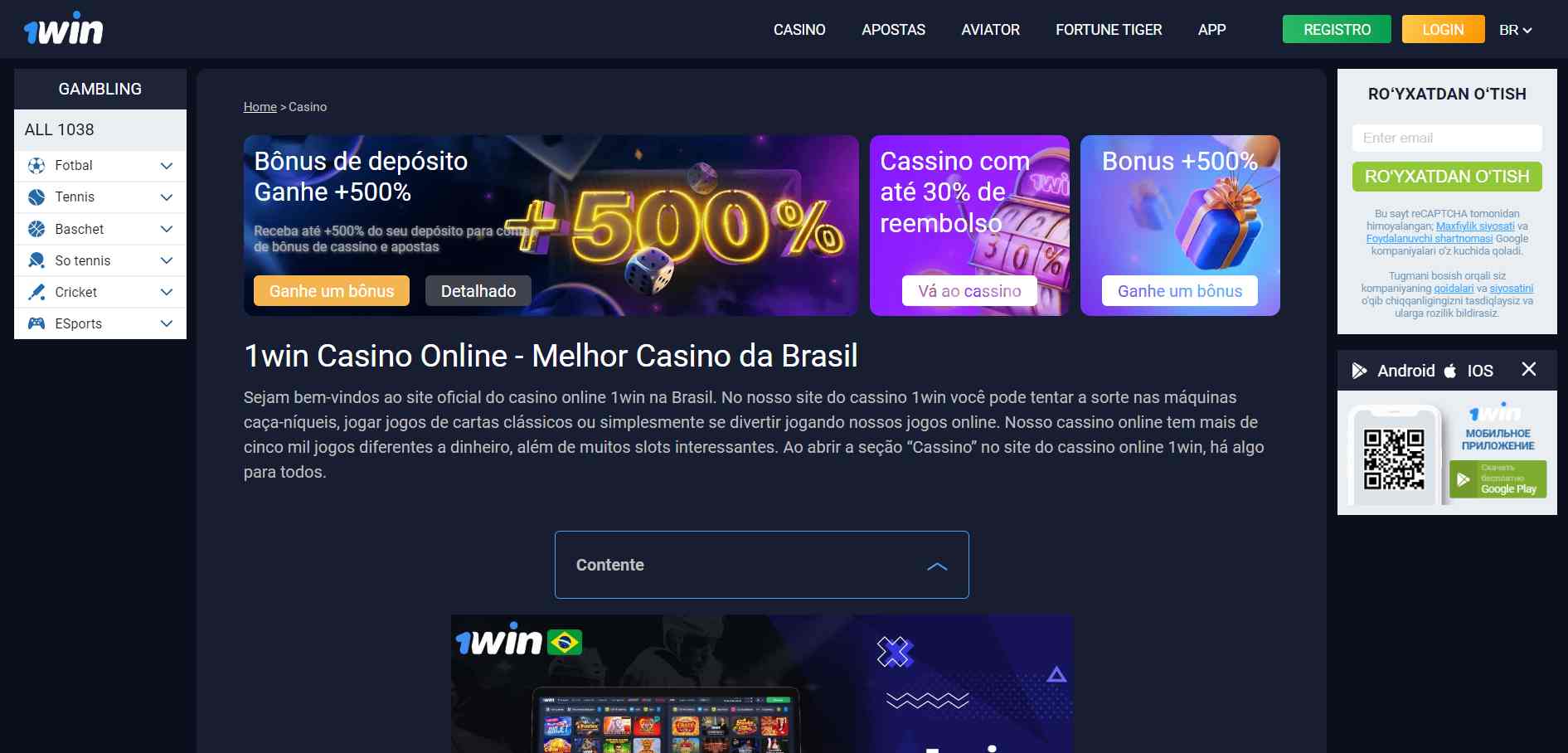 1Win casas de apostas no Brasil, betbrothers.com.br