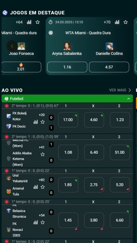 Apostas esportivas nas principais ligas do Betao
