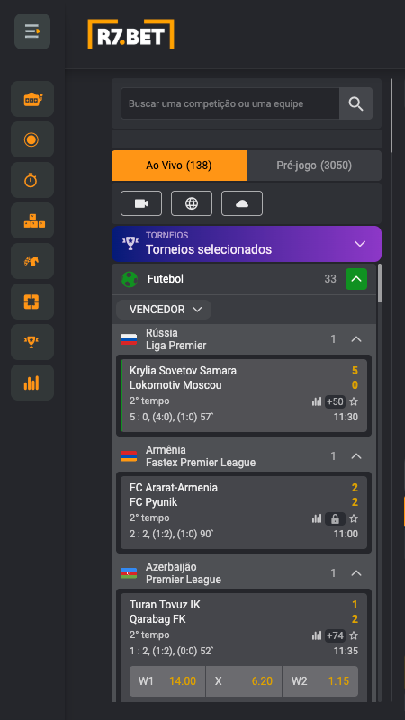 R7 Bookmaker Homepage