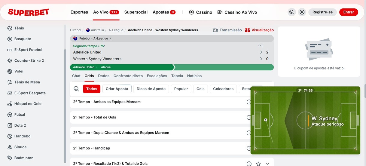 Apostas ao Vivo Superbet Brazil