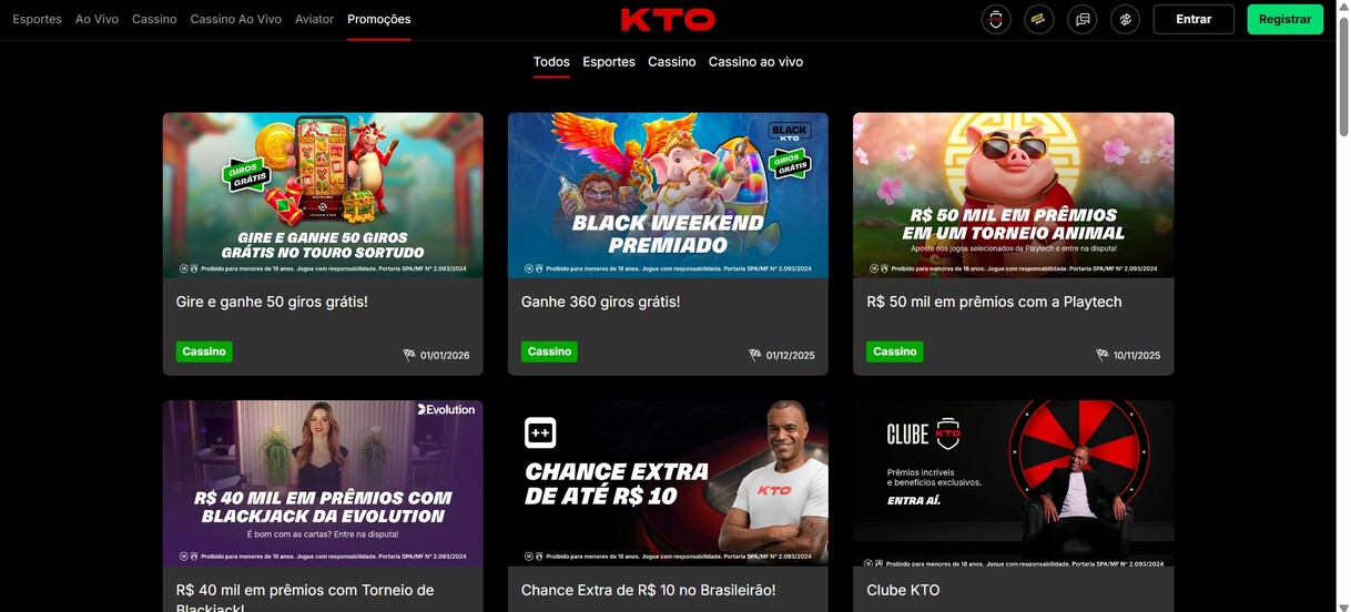 KTO Brazil Promoçoes Apostas