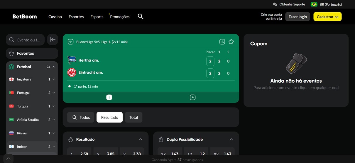 BetBoom Brazil Apostas ao Vivo pc