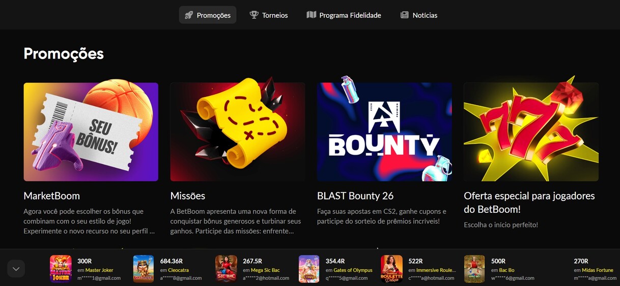 BetBoom Brazil Promoçoes pc