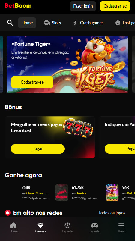 BetBoom casino page