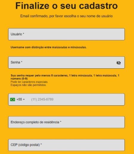 Criando uma conta na FullTBet