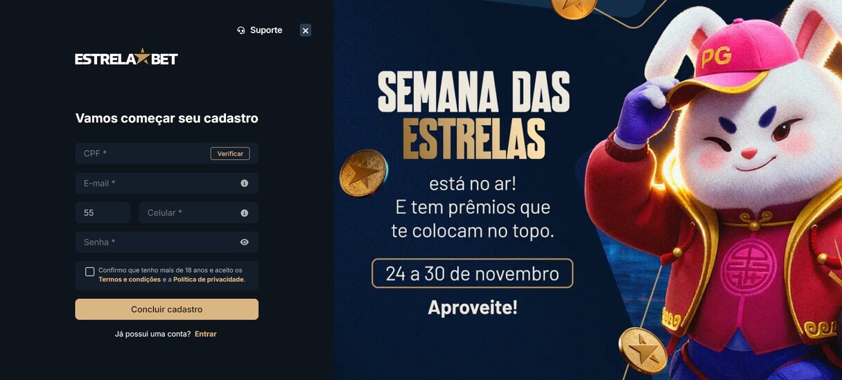 Cadastro Estrelabet Brazil Apostas Esportivas pc