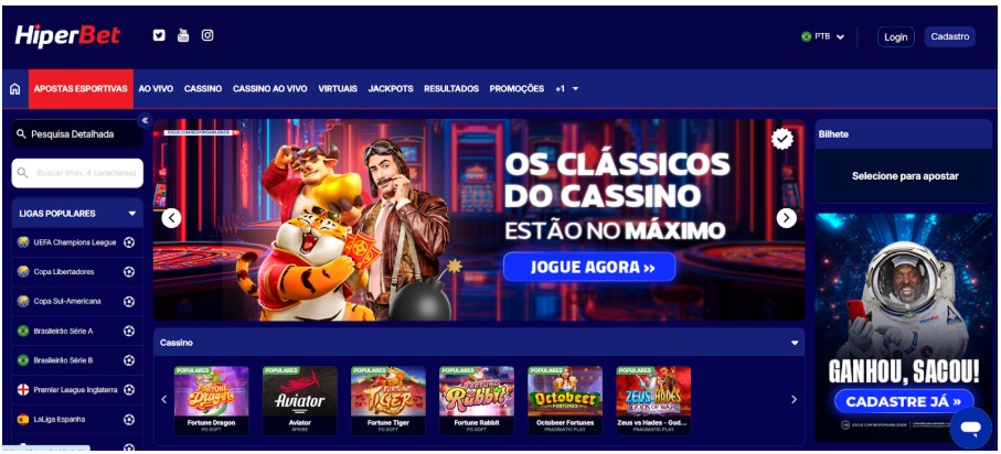 Hiperbet Brazil Apostas Esportivas Registro Passo 1