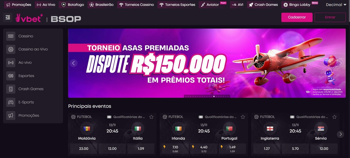 VBET Brazil Pagina Inicial Apostas