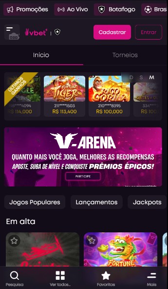 VBet Brazil Pagina Inicial Cassino