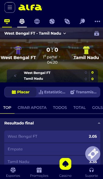 Alfa Esportes Brazil Apostas ao Vivo