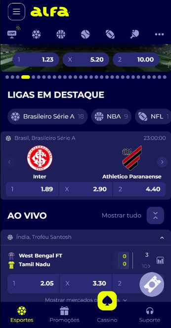 Alfa Esportes Brazil Pagina inicial