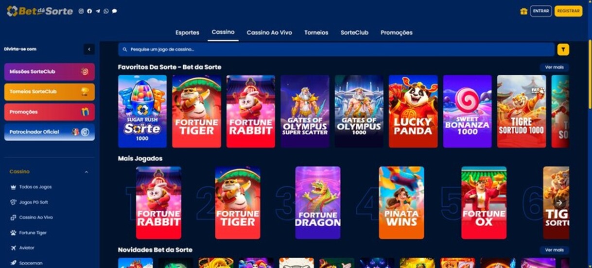 Bet da sorte seção cassino Brazil Apostas Esportivas pc