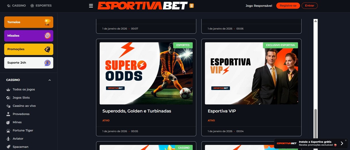 Esportivabet Promoçoes Brazil Apostas Esportivas pc