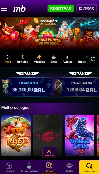 Meridianbet Cassino Pagina inicial