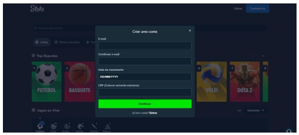 Stake Esportes Brazil Cadastrarse Paso2